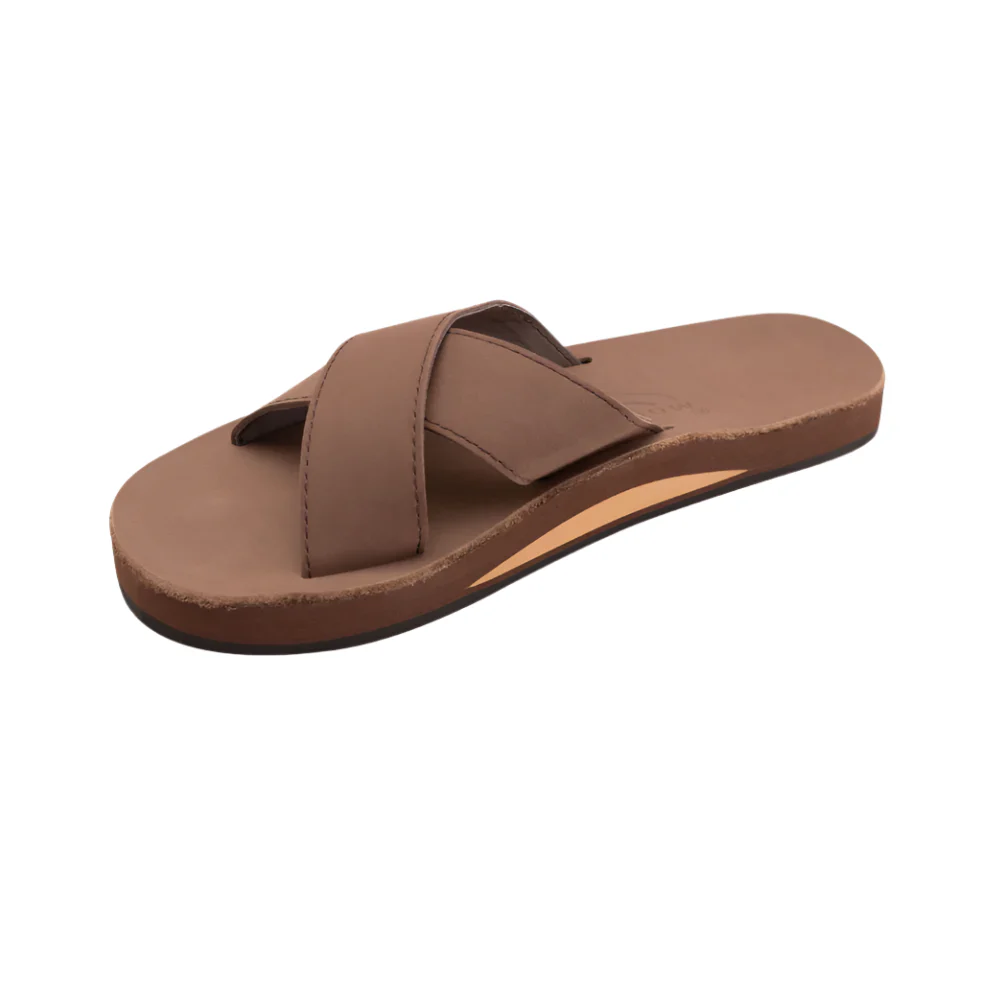 Women's Single Layer Arch Cross Strap Slide - Image 4